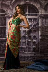 Maheen Khan - NOVA DHAKA PAJAMA - Multi - Raw Silk & Blended Silk with Organza - 1 Piece